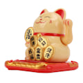 Miniatyrbillede 5 af 8: Lykkelig Kat Solcelledrevet Mini Størrelse Bringer Rigdom og Skatte Sød Smil Holdbar Maneki Neko til Bil Soveværelse Kontor Gul