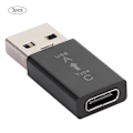 Miniatyrbilde 3 av 8: 3 stk. USB3.0 Hann til Type C Hunn Adapter Kobling Universell Elektronisk Konverter (Svart)
