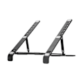 Miniatyrbillede 8 af 8: Bærbar computerstand, foldbar, i aluminiumlegering, bærbar computerstand, bærbar computerstativ, kølerist, sort