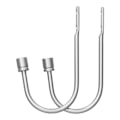 Miniatyrbillede 5 af 8: 2 stk. gardinkrog i aluminiumlegering U-formet cylinder fastgjort gardinholdback til hjemmekontor soveværelse sølv