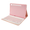 Miniatyrbillede 5 af 8: Tablet Tastatur BT-Forbindelse PU Læder Præcise Udskæringer Vandafvisende Trådløs Tastatur til Tab S9 11in 2023 Pink