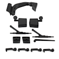 Pikkukuva 2 / 8: 1/10 RC-lisätarvikkeet Ovenkahva Snorkkeli Pyyhin Peilisarja Traxxas Axial 313mm Auton Korikuoreen