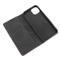 Miniatyrbillede 4 af 8: Wallet Case med Kortholder PU Læder Kickstand Kort Slots Case Holdbart Stødsikkert Telefon Cover All Round Beskyttelse Sort til IPhone 13
