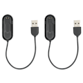 Miniatyrbillede 1 af 8: 2 STK M4 Plastik Sort 4 Generations Armbånd Opladerkabel Opladningsdock til Xiaomi