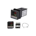 REX-C100 PID Temperaturregulator, Digital Termostat Kit AC110V-240V, 0℃-1300℃, LED Digital Regulator med Alarm