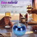 Miniatyrbillede 3 af 6: Gradient blåt glas fyrfadslysholder