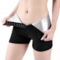 Miniatyrbild 2 av 8: Saunashorts för Kvinnor Termisk Cirkulation Snabb Svettnings Högmidjade Yogashorts för Fitness Löpning Högmidjade Shorts XL