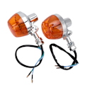 Miniatyrbillede 1 af 8: 2ST Motorcykel Blinklys Blinker Markør Ravfarvet Lampe Baglygte