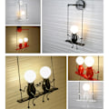 Miniatyrbillede 6 af 8: LED væglamper sving dukke væglamper belysning metalindretning sengeborde lamper soveværelse væglampe