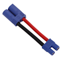 Miniatyrbillede 4 af 8: EC5 til EC3-kabel Ca. 3,5 tommer lang 12AWG Sikker blød silikone Korrosionsbestandig Robust holdbar EC3-adapterkabel hun
