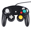 Miniatyrbilde 5 av 8: Kablet Spillkontroller Plug and Play Enkeltpunkts Vibrasjons Gamepad Joystick for GC for Wii Svart