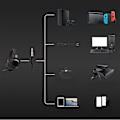 Miniatyrbillede 8 af 8: K3 Sort Rød ABS Gaming Headset RGB Hovedtelefoner til PS4/Xbox one x/Xbox one/PC/Laptop/PSP/Tablet PC/IOS/Android Sort Rød (RGB Lys)