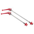 Pikkukuva 2 / 4: 2 kpl Ultralight Titanium Alloy Quick Release -pyörän akselin korvaavat osat (Punainen)