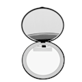 Miniatyrbillede 1 af 8: 3,5 tommer LED-spejl 1X 10X forstørrelse dobbeltsidet makeup-spejl til hjemmet rejse indbygget batteri sort