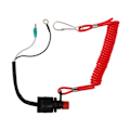 Miniatyrbillede 2 af 8: Vandafvisende lys til marine udenbordsmotor Stop Switch ABS Motor Nødstop Switch til T4 6E0‑82575‑00