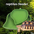 Miniatyrbild 6 av 8: 2 st Blad Reptil Mat Skål Tallrik för Sköldpadda Orm Kryp Husdjur Dricka och Äta