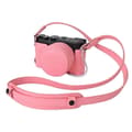 For Leica D-Lux 8 Camera Base with Lens Cap Shoulder Strap PU Leather Protective Case - Pink