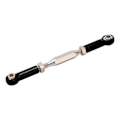 Miniatyrbillede 5 af 8: Justerbar RC servostang trækstang metal styrestang til JLB 1/10 RC lastbiler Sort