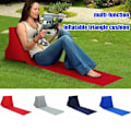 Miniatyrbilde 4 av 8: Trekantet pute strandmatte PVC flokking oppblåsbar strandstol pute sammenleggbar strandpute matte for utendørs camping strand mørk blå