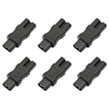 Miniatyrbillede 1 af 8: 6 stk. IEC320 C8 til IEC320 C15 Strømadapter IEC320 Han C8 til Hun C15 Strømstikadapter til PDU Chassis UPS Stikkontakt