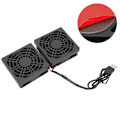 Miniatyrbillede 8 af 8: Computer Router Blæser med Støvdæksel USB Strøm Varmeafledning Værktøj til ASUS RTAC68U AC86U EX6200 Tengda AC15