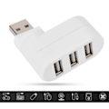 Miniatyrbild 7 av 8: USB Hubbar Portar USB 2.0 Mini Roterande Splitter Adapter Hub för PC Notebook Laptop Mac Vit