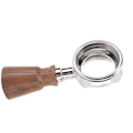 Pikkukuva 6 / 8: 58mm Pohjaton Portafilter Ultrahieno Mesh Irrotettava Suodatin Ontto Design Ruostumaton Teräs Pohjaton Portafilter Expobar E61 Musta Ruusupuu