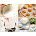 Miniatyrbild 6 av 8: 100 st runda luftfritöspapper Non Stick Pads Perforerat bakplåtspapper