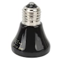 Miniatyrbillede 2 af 8: Keramisk krybdyr varmelampe pære mini infrarød varme keramisk amfibie varmelampe til firben krybdyr 220V‑240V 50W sort