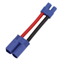 Miniatyrbillede 6 af 8: EC5 til EC3-kabel Ca. 3,5 tommer lang 12AWG Sikker blød silikone Korrosionsbestandig Robust holdbar EC3-adapterkabel hun