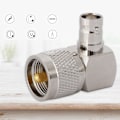 Miniatyrbillede 7 af 7: 2 STK BNC Hun til M Han Adapter Højre Vinkel Albue Konnektor