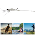 Miniatyrbilde 3 av 8: Hard Lure Sjø Ferskvannsreker Form Bionic Luminous Nattfiskebete med krok (Hvit)