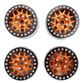 Miniatyrbild 7 av 8: 4 st 1.9 tum RC Hjulfälgar Aluminium CNC-bearbetade 1/10 RC Beadlock Hjulnav för Axial SCX10 90046 AXI 03007 REDCAT MST Orange