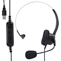 Miniatyrbild 2 av 8: Headset Mono Öra USB Hörlur Dator Notebook Hörlurar för Skype