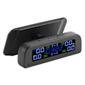 Miniatyrbild 5 av 8: Solcellsdriven Däcktrycksövervakningssystem LCD-display Bil TPMS med Extern Sensor Klocka Design