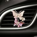 Pikkukuva 4 / 8: 2 kpl Perhonen Auton Ilmastointiventtiilin Kiinnike Auton Tuoksu Auton Diffuusori Ilmanraikastin Strassit Auton Bling Tarvikkeet