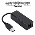 Pikkukuva 8 / 8: USB 56K Ulkoinen Puhelinverkkoyhteys Faksi Datamodeemi Sopii Win7 Win8 Win10 XP:lle