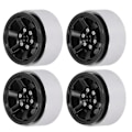 Miniatyrbilde 8 av 8: 4 stk 1,9 tommers RC Beadlock Hjulnav Aluminium Legering CNC RC Hjulfelger Nav Utbytting for Axial SCX10 for Hsp Svart