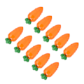 Miniatyrbillede 7 af 8: 10 stk. Gulerodformet slikæske Plastik slikæskebeholder til bryllupsgavefestgave Transparent orange