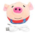 Miniatyrbild 1 av 8: USB-laddningsbar interaktiv tvättbar tecknad gris plysch ljud elektronisk hundleksak för valp