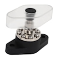 Miniatyrbillede 5 af 8: Fordelingsstudsforbindelsespost Sort 3/8 tommer 300A med Transparent Dæksel til Motor ATV Skib Elektrisk Udstyr