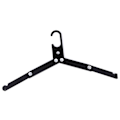 Miniatyrbillede 3 af 8: Rejse Hænger Foldbar Design Aluminium Legering Høj Styrke Letvægts Foldbar Tøj Hænger til Hjem Tirp Sort
