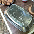 Pikkukuva 7 / 8: Hedelmäalusta Retro-tyylillä, Ruokaluokan Ruostumaton Teräs, Suuri Kapasiteetti, Syvempi Kalibri, Pyöristetyt Kulmat, Kannettava Leirintäastiasto, 5 kpl