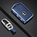 Miniatyrbild 1 av 5: Volvo Smart nyckelbricka - blå - För Volvo XC60 XC70 XC90 C30 S60 S80 S90 V60 V70 V90 - läder - sidoknappar