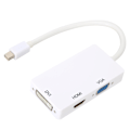 Pikkukuva 3 / 8: 3 in 1 DP -muunnin MiniDP - HDMI DVI VGA -kaapelisovitin, ei tarvitse ulkoista virtalähdettä