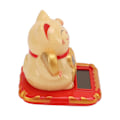 Miniatyrbillede 8 af 8: Lykkelig Kat Solcelledrevet Mini Størrelse Bringer Rigdom og Skatte Sød Smil Holdbar Maneki Neko til Bil Soveværelse Kontor Gul