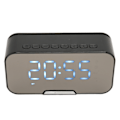 Miniatyrbillede 3 af 8: Bluetooth-højttaler med digital vækkeur, temperaturvisning, stemmemeddelelse, FM-radio, spejl-vækkeurshøjttaler, sort