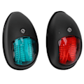 Miniatyrbillede 1 af 8: 2 stk IP66 marine sejlads signallys DC 12V 3W LED navigationslys rød grønt lys til yacht båd sort
