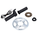 Miniatyrbilde 8 av 8: 80T 25H 54mm Sykkelkrans Svinghjul Adapterkontakt Vridgassgrep for landeveissykkel
