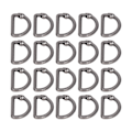 Miniatyrbild 6 av 8: 20 st Metall D-ringar Serpentin Stängd Mun Zinklegering D-ringar Spänne Enkel Montering Ouroboros D-ringar för DIY Väska